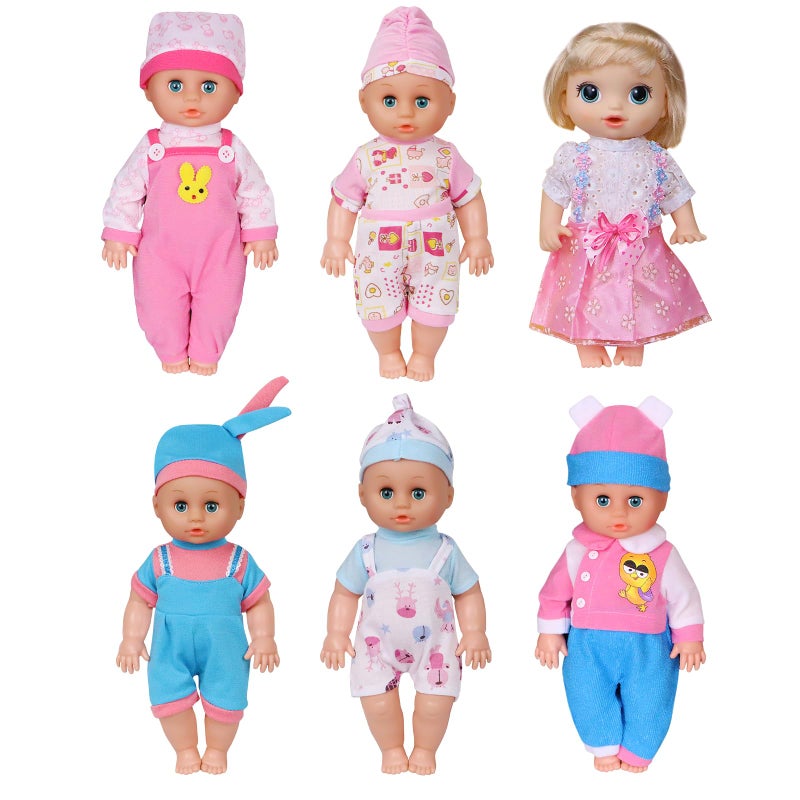 ARTST Doll Clothes,12 inch Baby Doll Clothes 6 Sets Include 5 Caps fit for 10 /11 /12 inch Baby - Image 2
